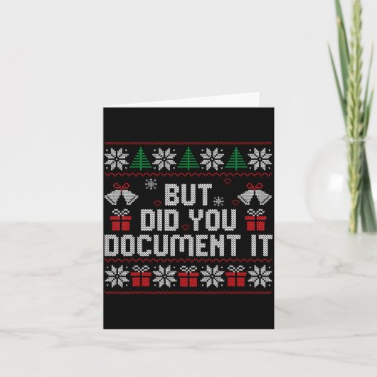 But Did You Doent It Funny Office Christmas Ugly S Karte (Vorderseite)