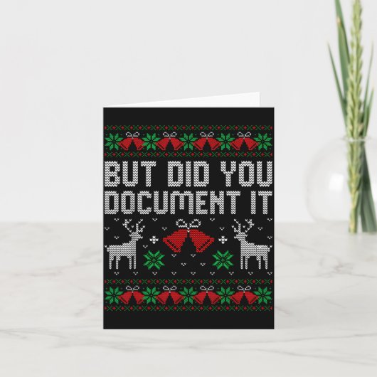 But Did You Doent It Funny Office Christmas Ugly S Karte (Vorderseite)