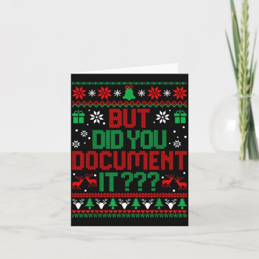 But Did You Doent It Funny Office Christmas Ugly S Karte (Vorderseite)