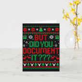 But Did You Doent It Funny Office Christmas Ugly S Karte (Gelbe Blume)