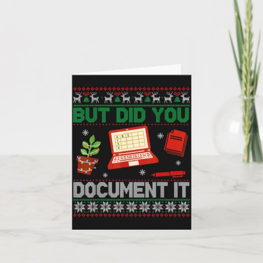 But Did You Doent It Funny Office Christmas Ugly S Karte (Vorderseite)