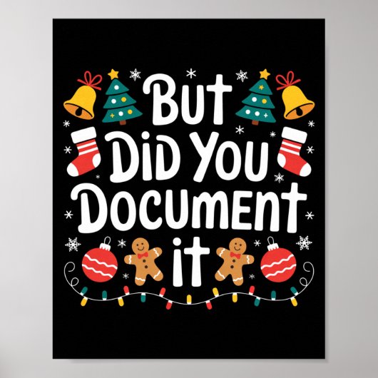 But Did You Doent It Funny Office Christmas Ugly S Poster (Vorne)