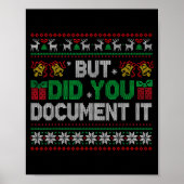 But Did You Doent It Funny Office Christmas Ugly S Poster (Vorne)