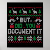 But Did You Doent It Funny Office Christmas Ugly S Poster (Vorne)