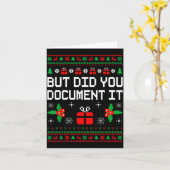 But Did You Doent It Ugly Christmas Sweater Office Karte (Gelbe Blume)
