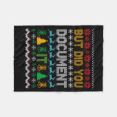 But Did You Doent It Ugly Funny Christmas Sweater Fleecedecke (Vorderseite (Horizontal))