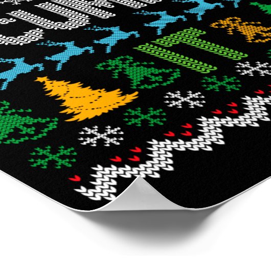 But Did You Doent It Ugly Funny Christmas Sweater Poster (Ecke)