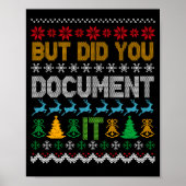 But Did You Doent It Ugly Funny Christmas Sweater Poster (Vorne)