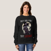 But Did You Try Leeches  Female Plague Doctor Horr Sweatshirt (Vorne ganz)