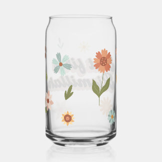 But First Bismillah Clear Glass Can Wildflowers Dosenglas