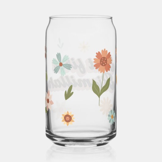 But First Bismillah Clear Glass Can Wildflowers Dosenglas (Rechts)
