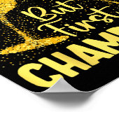 But First Champagne Funny New Year Holiday-season  Poster (Ecke)