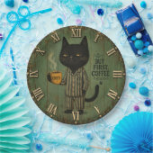 But First Coffee Black Cat Pappteller (Party)