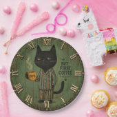 But First Coffee Black Cat Pappteller (Party)
