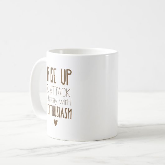 But First, Coffee – Bold Brown Typography Mug Kaffeetasse (Vorderseite Links)