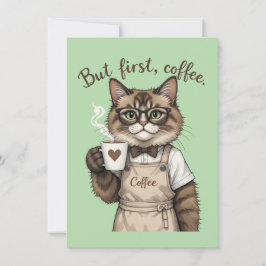 But First, Coffee Cat Dankeskarte