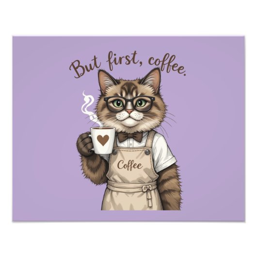 But First, Coffee Cat Fotodruck (Vorne)