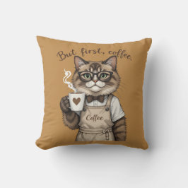 But First, Coffee Cat Kissen