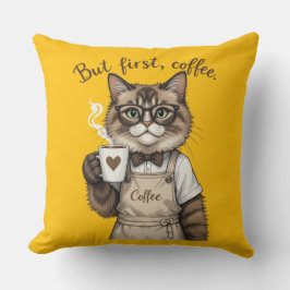 But First, Coffee Cat Kissen