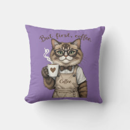 But First, Coffee Cat Kissen