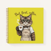 But First, Coffee Cat Notizblock (Vorderseite)