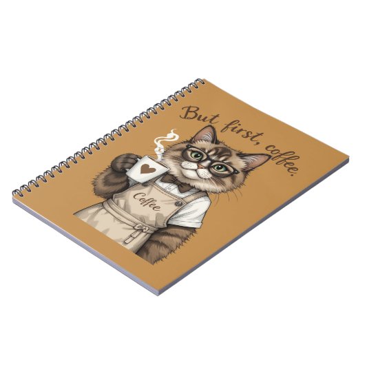 But First, Coffee Cat Notizblock (Linke Seite)