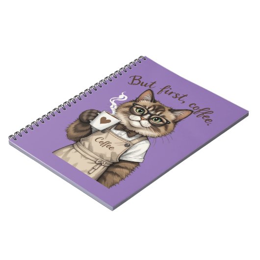 But First, Coffee Cat Notizblock (Linke Seite)