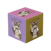 But First, Coffee Cat Würfel (Vorderseite Schrägansicht)