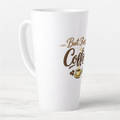 But First, Coffee – Cozy Typography Design Milchtasse (Linke Ecke)