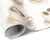 But First, Coffee Cups Geschenkpapier (Rolleneckpunkt)