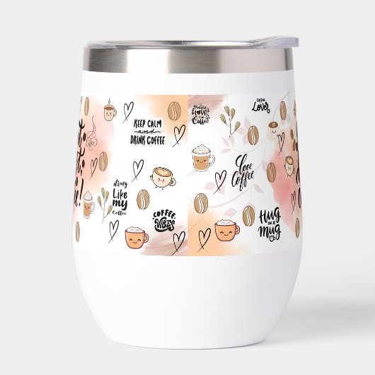 “But First, Coffee – Cute Aesthetic Coffee Tumbler (Links)