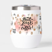 “But First, Coffee – Cute Aesthetic Coffee Tumbler (Vorderseite)