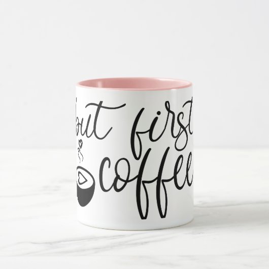 But First Coffee Cute Coffee Mug Funny Ceramic Mug Tasse (Zentrum)