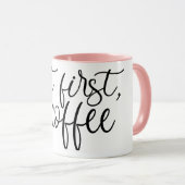 But First Coffee Cute Coffee Mug Funny Ceramic Mug Tasse (VorderseiteRechts)