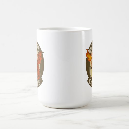 But First Coffee dragon funny java addict gift  Kaffeetasse (Mittel)