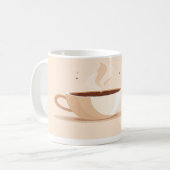 But First, Coffee” Minimalist Coffee Lover Mug Kaffeetasse (Vorderseite Links)