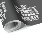 But First Hockey – Funny Hockey Lover Quote Design Geschenkpapier (Rolleneckpunkt)