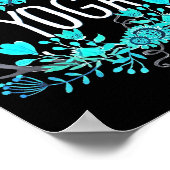 But First Yoga Floral Tygraphy Design T Shirt Poster (Ecke)