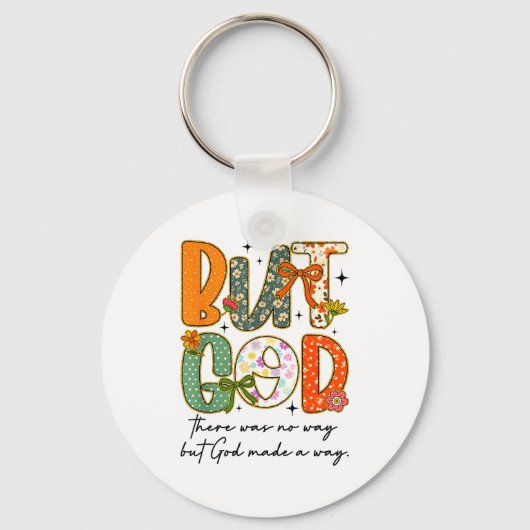 But God Christian Autumn Thankful Coquette Bow Tha Schlüsselanhänger (Vorderseite)