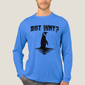 But Why Penguin, Penguin Walking Graphic Tri-Blend Shirt (Vorderseite)