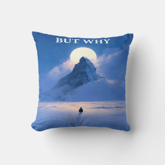 But Why Throw Pillow Minimal Quote Aesthetic Kissen