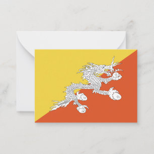 Butan-Flagge Mitteilungskarte
