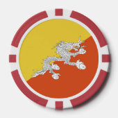 Butan-Flagge Pokerchips (Vorderseite)