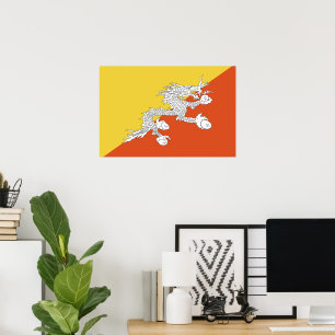 Butan-Flagge Poster