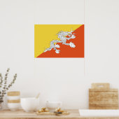 Butan-Flagge Poster (Küche)