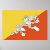 Butan-Flagge Poster (Vorne)