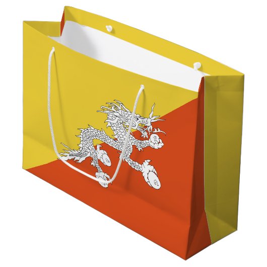 Butane-Flagge Große Geschenktüte (Vorderseite Schrägansicht)