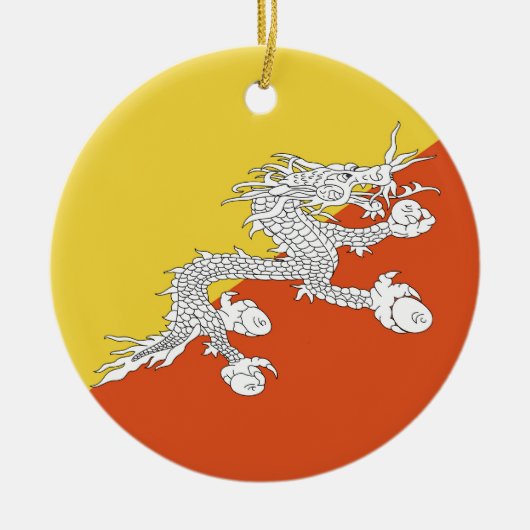 Butane-Flagge Keramik Ornament (Vorne)