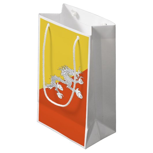 Butane-Flagge Kleine Geschenktüte (Vorderseite Schrägansicht)