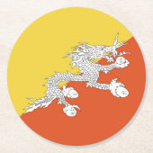 Butane-Flagge Runder Pappuntersetzer (Vorderseite)